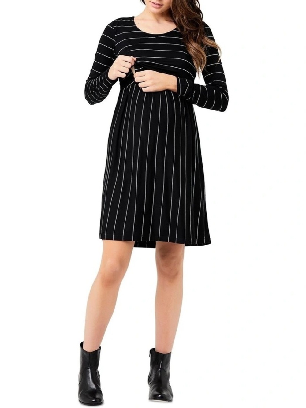 ▪️Ripe Maternity Crop Top Nursing Dress - Black / Flint NWT Size: S